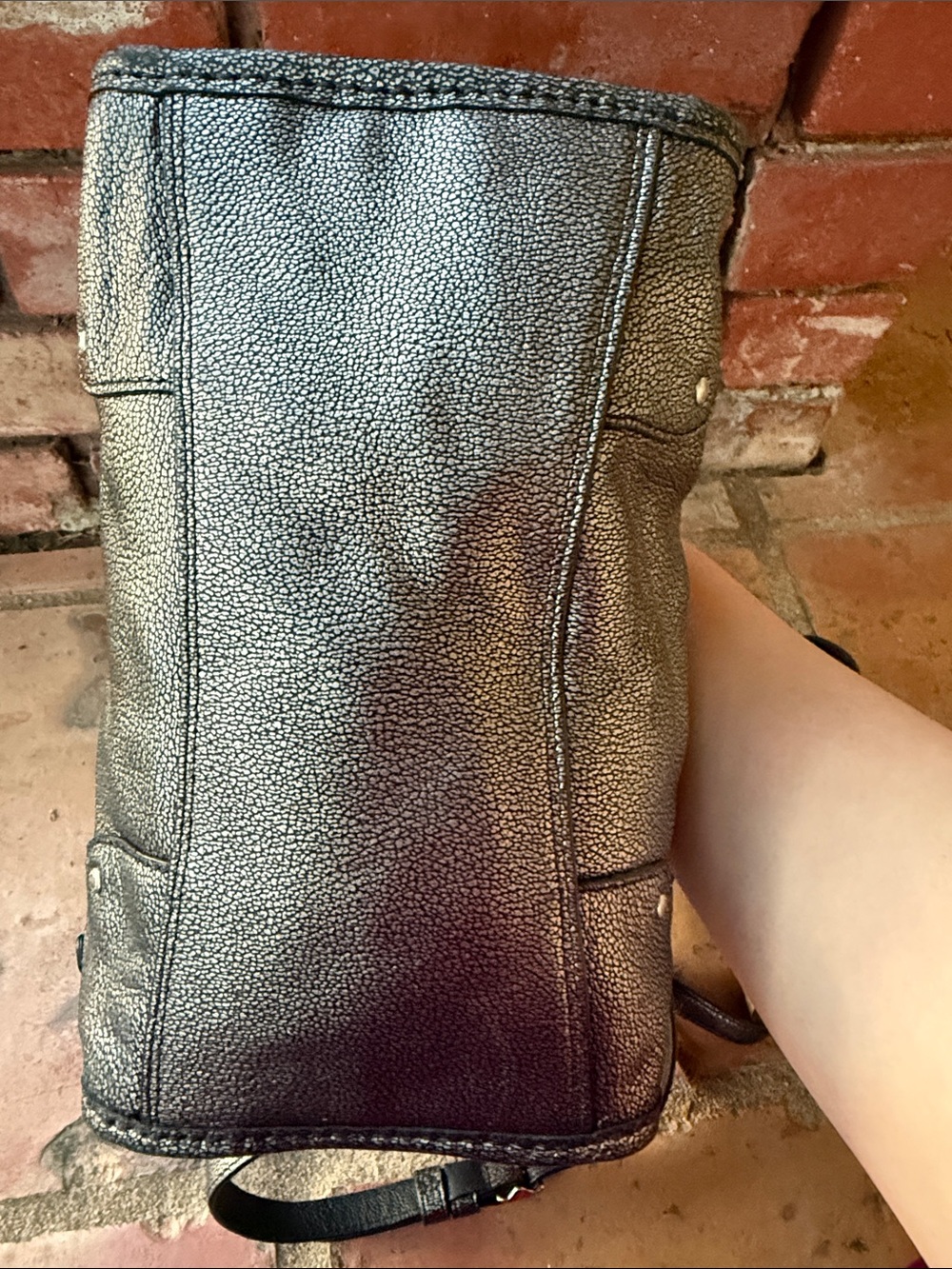 Coach Gunmetal Metallic Rhyder 24 crossbody- no hang tag! - Picture 7 of 13